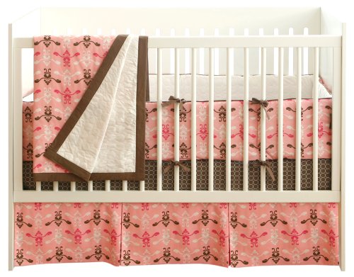 JJ Cole 4 Piece Crib Bedding Set in Pink Vintage product image