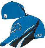 Reebok Detroit Lions White Rebel Flat Brim Flex Fit Hat