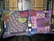 2Pc Traditional Purple Patchwork Cushion Cover Blue India Toss Throw 16"