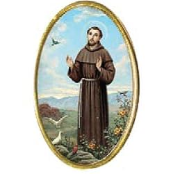 Car Visor Clip - Saint Francis of Assisi - 1.75"x1.0" - Clip on
