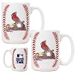 St. Louis Cardinals MLB 2pc Ceramic Gameball Mug Set - Primary Logo by Great American Products
