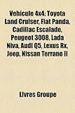V Hicule 4x4: Toyota Land Cruiser, Fiat Panda, Cadillac Escalade, Peugeot 3008, Lada Niva, Audi Q5, Lexus RX, Jeep, Nissan Terrano I-