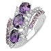 3.90 Carat Genuine Amethyst & Rhodolite title=
