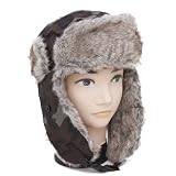 Mens Camouflage Army Design Thermal Trapper/Ski Hat with Fur Trim