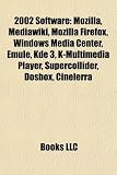 2002 Software: Mozilla, Mediawiki, Mozilla Firefox, Windows Media Center, Emule, Kde 3, K-Multimedia Player, Supercollider, Dosbox, Cinelerra