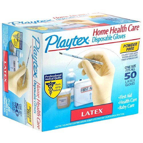 Playtex Home Health Care Disposable Nitrile Gloves, 50 Count (Pack of 2)