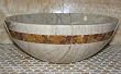 Sahara Beige Marble Bathroom Sink with Multi Red Onyx Mosaic Inlay. Beautiful Product Every Low Prices