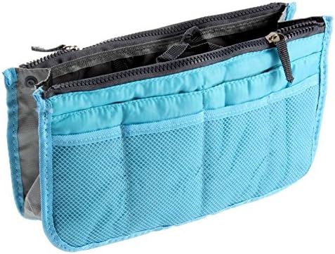 Bedrocker® Multifunctional wash Bag Thickened Double Zipper Bag Cosmetic Pouch Storage Bag Blue