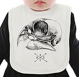 Bird skull ネクタイを有する有機ビブ Medium