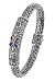 18K Yellow Gold and Sterling Silver Gemstone Bracelet, 8.5