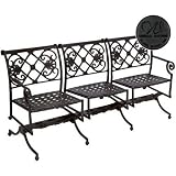 Windham Castings Catalina Independent Spring Triple Settee Frame Only, Black