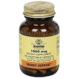 Biotin 1000 mcg, 100 Vegetable Capsules, Solgar