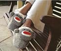 NEW Classic Sock Monkey Plush Slippers Adult Size 8/9