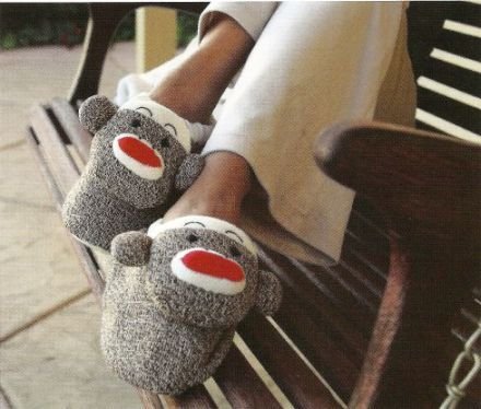 Sock Monkey Slippers
