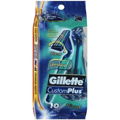 Gillette Custom Plus Razors For Mens Sensitive 5-Count