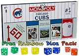 Chicago Cubs Collector's Edition Monopoly Game with Free Rainbow Dice Pack