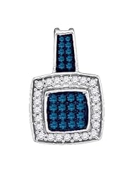 0.45CTW BLUE DIAMOND-DIA MICRO-PAVE PENDANT