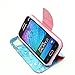 Galaxy J1 Case, Galaxy J1 Wallet Case, U-Gem star Galaxy J1 PU Leather Wallet Stand Magnetic Cover Case for Samsung Galaxy J1,with SIM Card Adapter Kit+Screen Protector+Black Stylus (Cherry Blossom)