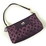 (コーチ)COACH アクセサリーポーチ [マディソン オプアート メタリック ラージ リストレット] F46666 SV/PM プラム 並行輸入品 COACH アクセサリー