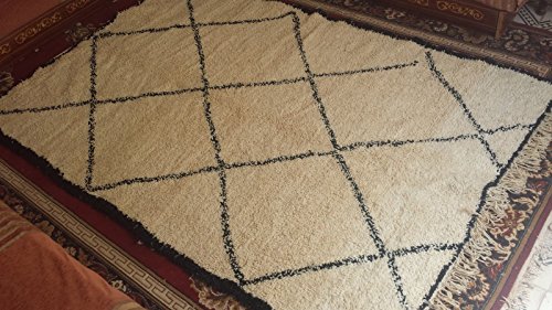 Beni Ourain Rug - ivory, grey