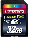 Transcend 32 GB Class 10 SDHC Flash Memory Card (TS32GSDHC10E)