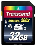 Transcend 32 GB Class 10 SDHC Flash Memory Card (TS32GSDHC10E)