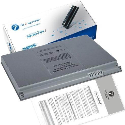 Goingpower Battery for Apple MacBook Pro 17 MA897J/A MA897LL/A MA897X/A MB166*/A MB166B/A - 18 Months Warranty [li-ion 9-cell 6600mAh]
