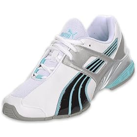 Buy PUMA Ladies Elevation Running Shoe, White Blue Black by PUMA