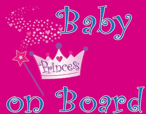 Baby on Board Car Magnet (6x6, princess on board)