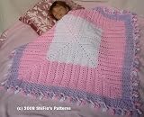 Curly Edge Blanket Shawl Crochet Pattern 103 USA