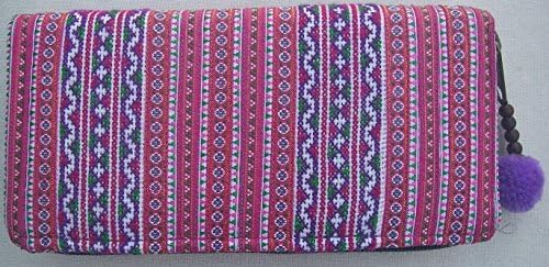 Wallet Hand Embroidery Pink colorful finely popular portable you can carry with you anywhere