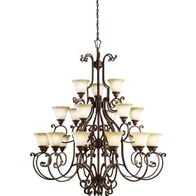 Kichler Lighting 2219TZG 21-Light Larissa Incandescent Chandelier, Tannery Bronze