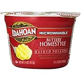 Idahoan Mashed Potatoes, Buttery Homestyle, 1.5 Ounce (Pack of 12)