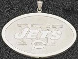 New York Jets Giant Silver Pendant