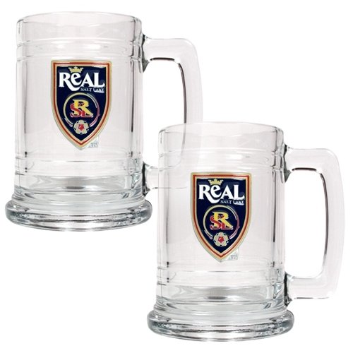 Sports MLS SALT LAKE CITY REAL SALT LAKE 2pc 15oz Glass Tankard Set - Primary Team Logo/Clear Glass Sports MLS SALT LAKE CITY REAL SALT LAKE 2pc 15oz Glass Tankard Set - Primary Team Logo/Clear Glass