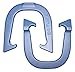 E- Z Flip II Professional Pitching Horseshoes- Made in The USA! (Blue- Single Pair (2 Shoes))