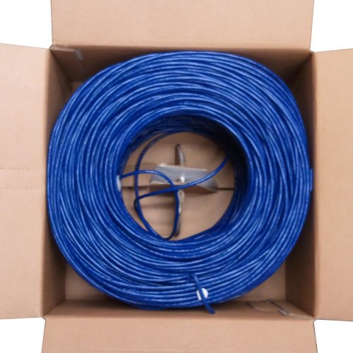 Cat6 Ethernet Cable 1000ft Pull Box Blue