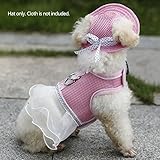 AOBILE(TM)Fashion Breathable Fabric Mesh Round Brim Pet Sun Hat Super Cute Sun Cap with Ear Holes