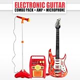Kids Guitar Toy Amplifier & Microphone Battery Operated Karaoke Electric