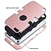iPod Touch 6 Case,iPod Touch 5 Case,ULAK [Colorful Series] Anti-slip Cover 3 in 1 Hard PC+Soft Silicone Hybrid Dust Scratch Shock Resistance for iPod touch 5 6th Gen (Rose gold+Black)
