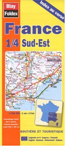 City Travel Guides Discounted  Livres : Carte routière : France 1/4 Sud-Est (avec index au verso et légende en 5 langues)