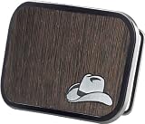 Cowboy Hat Framed Marquetry Black Walnut/Metal