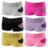 6er Pack Damen Pantys mit Herzen am Bund mehrfarbig PE2268