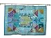 Vintage Sari India Moti Beaded Tapestry Aqua Wall Hanging 60x40