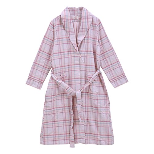 (ナルエー)narue パジャマ キャンディー チェック ルームウェア 裏地付き ガウン