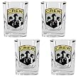Columbus Crew MLS 4pc Square Shot Glass Set - Primary Team Logo by Great American Products