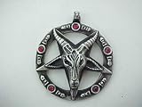 Large Pewter Evil Baphomet Goat's Head Pendant