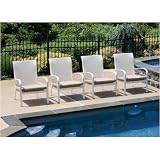 Grand Cayman Stackable Lounge Chair With Cushion - Alabaster