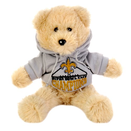 New Orleans Saints Super Bowl XLIV Champions 8'' Fuzzy Hoody Bear