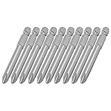 uxcell プラスドライバービット　PH2スキュードライバビット　プラス　磁気ビット　10個入り